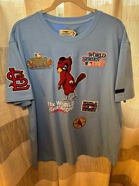 St. Louis Cardinals Light Blue Short Sleeve Logo Tee